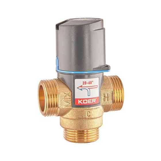 Клапан змішувальний термостатичний Koer KR.1268 - 1'' 20*C-60*C  ( 13563 ) Харків