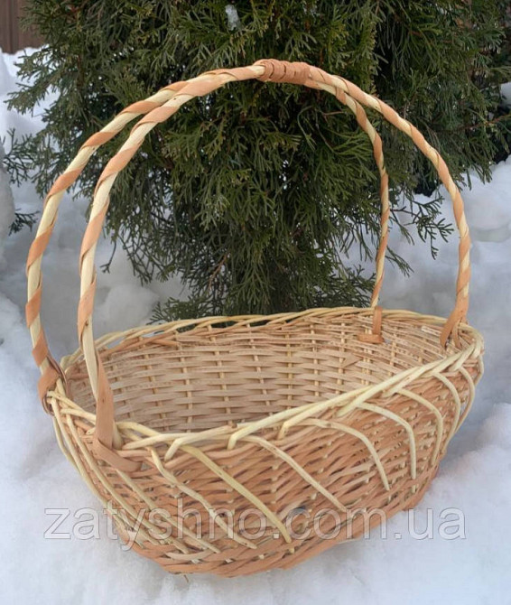 Корзина плетеная с ручкой Киев - изображение 4