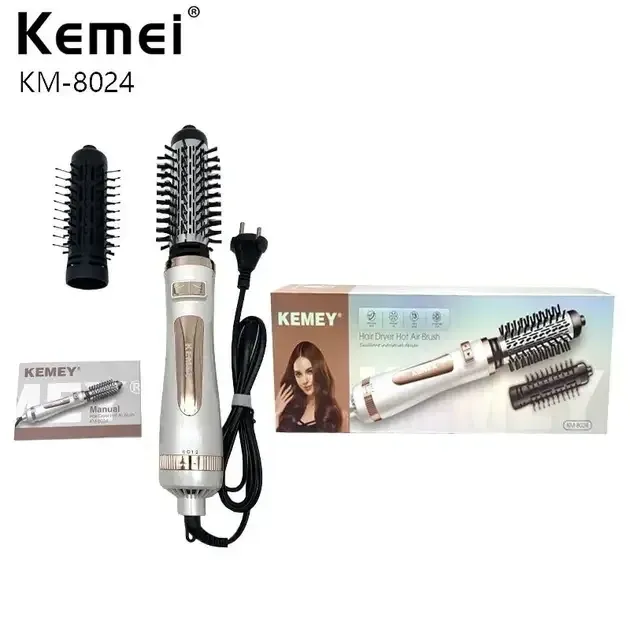 Фен-стайлер Kemei KM-8024 1000 Вт 3 температурних режими 2 швидкості, насадки концентратор, дифузор Київ - фото 2