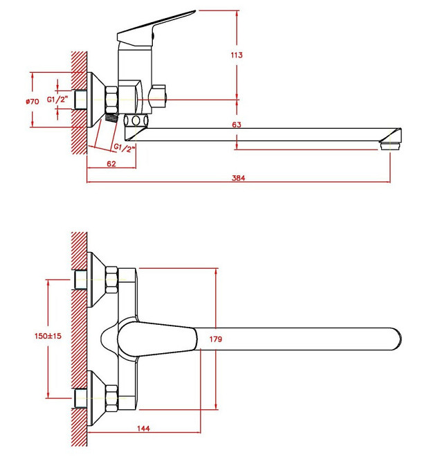 Змішувач для ванни Haiba NIKAS 006   ( HB0854 ) 30985 Харків - фото 2