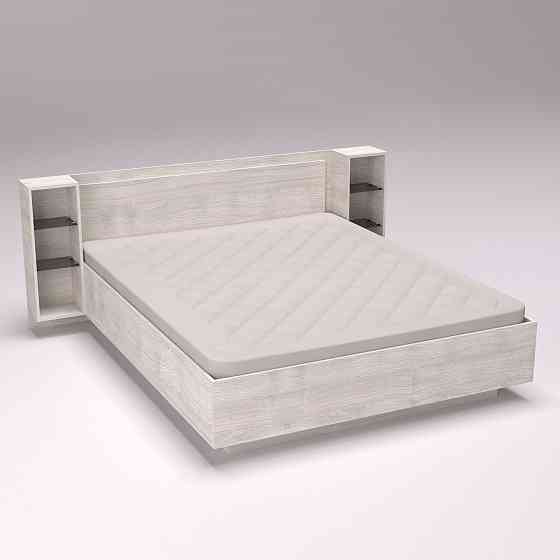 Кровать Кристалл №1 двуспальная, Дуб Шамоні Світлий, 2035х1976х850 Львов