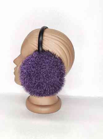 Хутряні навушники дитячі з кролика Темно Фіолетовий Харків