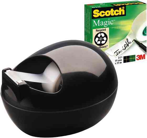 Диспенсер для скотчу Scotch Magic від Каріма Рашида чорний з рулоном 19 мм x 7,5 м Київ