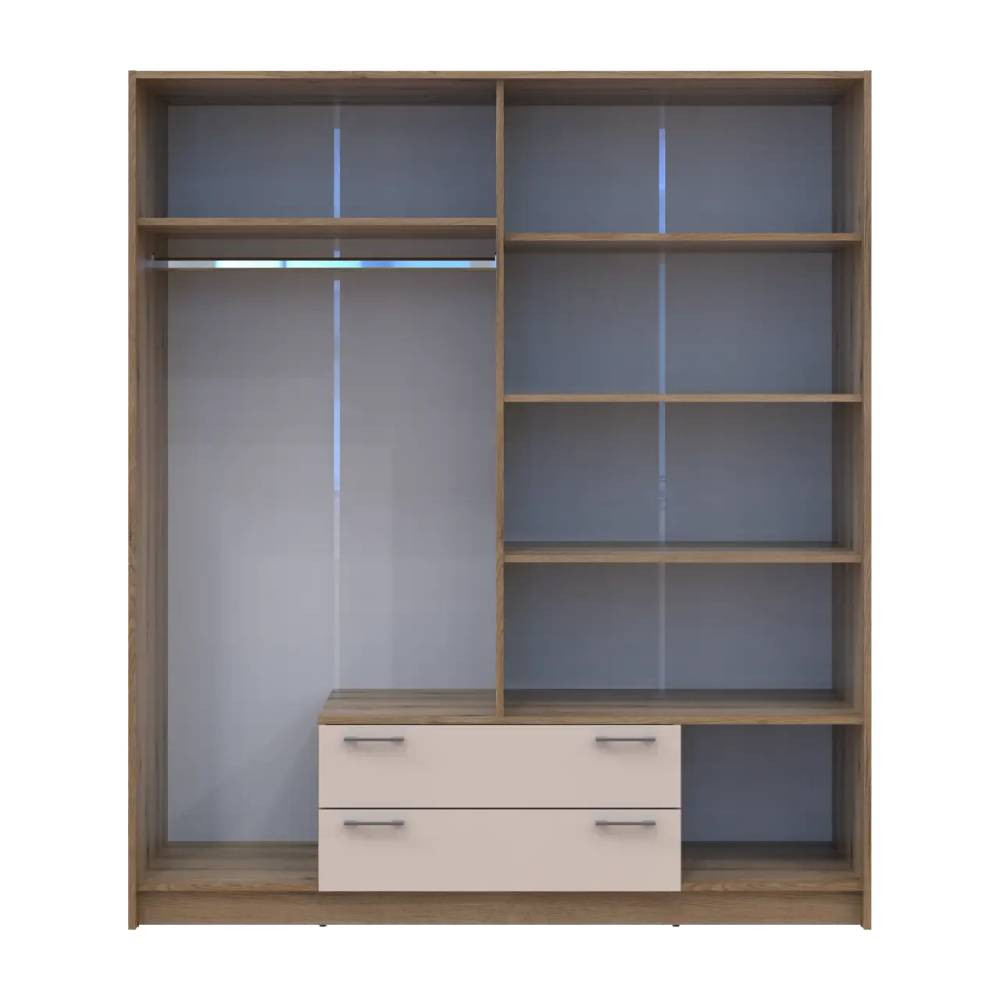 Шкаф для одежды Doros Ронди Дуб Артизан/Кашемир 4ДСП 160х52х195 DRS-011662 (80737825) Львов - изображение 5