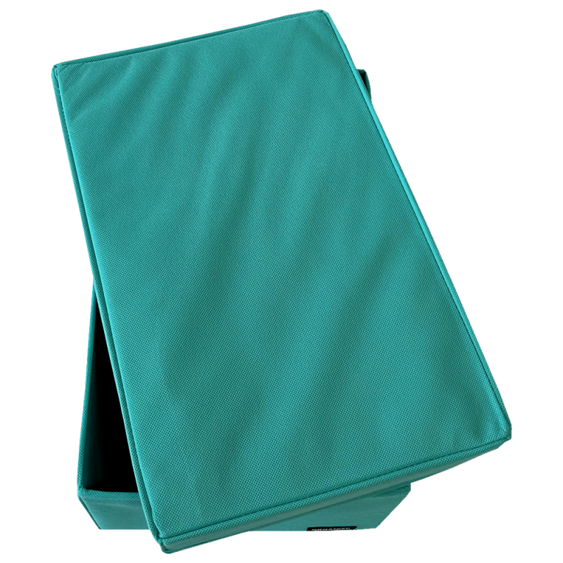 Ящик для хранения на два отделения с крышкой 40x25x16 см HY-2V-kr (Лазурный) Сумы - изображение 5