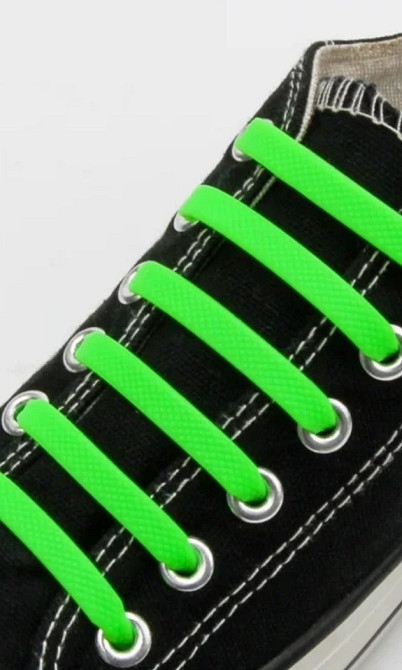 Шнурки силіконові ліниві 12 шт салатовий Смела - изображение 1