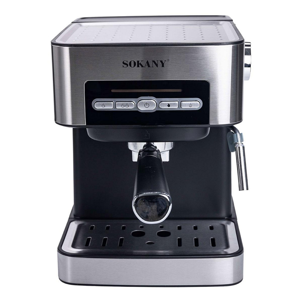 Кофеварка с трубкой для молока 1.6 л  кофемашина для дома 850 Вт Sokany SK-6862 Киев - изображение 1