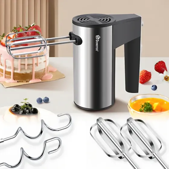 Миксер DOMOTEC R6690 600Вт с 5 скоростями, 2 венчиками и 2 крюками для замеса теста Одесса