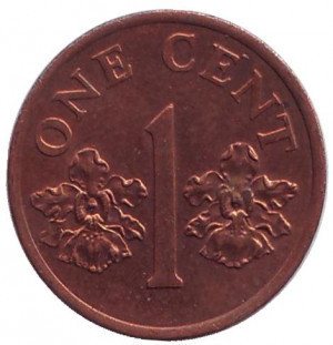 Монета 1 цент. 1995 рік, Сінгапур. (БК) Полтава - фото 1