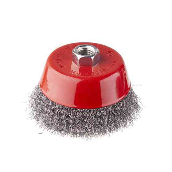 Щітка чашкова, 100 мм, M14, кручений дріт, для КШМ, 8500 об/хв INTERTOOL BT-1100 Киев