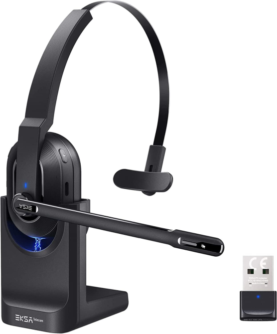 Беспроводная гарнитура EKSA H5 Bluetooth 5.0, USB-адаптер, AI ENC шумоподавление микрофона, до 45 ч, для ПК и офиса Киев - изображение 2