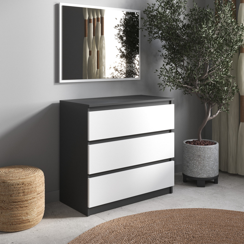 Комод VAYS R-3, на 3 ящика без ручек, ЛДСП 80×40×75 см – для дома, офиса, гостиной, спальни Львов - изображение 8