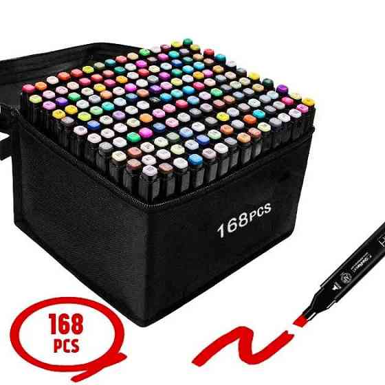 Набір скретч маркерів Touch 168 шт, Маркери двосторонні, Набір маркерів Sketchmarker IL-22 Львів