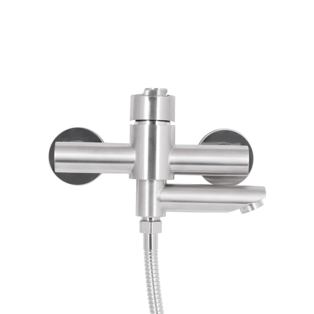 Смеситель для ванны Brinex Pure 006 с поворотным изливом (с душевым гарнитуром) Nickel BRIPUR006NKL Киев - изображение 17