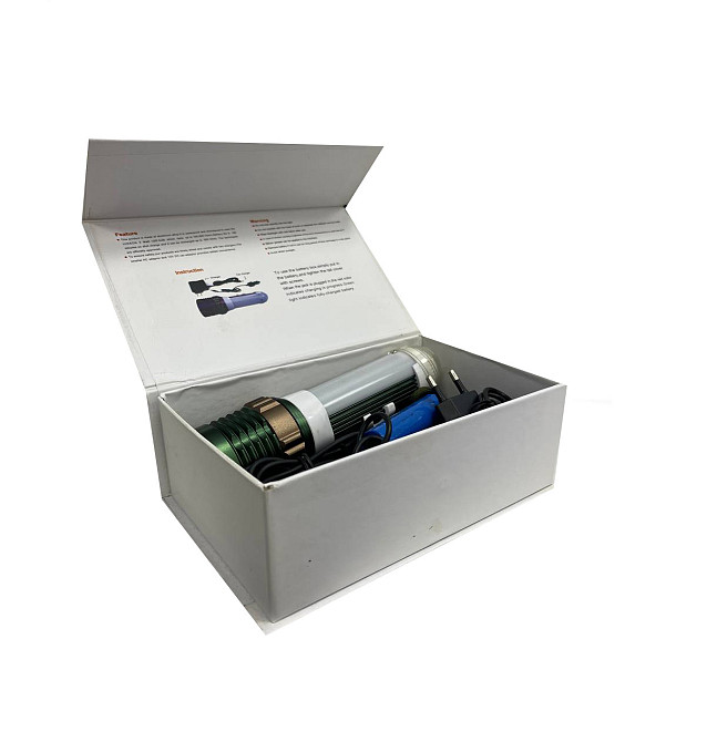 Фонарик аккумуляторный Watton WT-264 фонарь ручной металлический, 3 режима освещения Каменец-Подольский - изображение 3