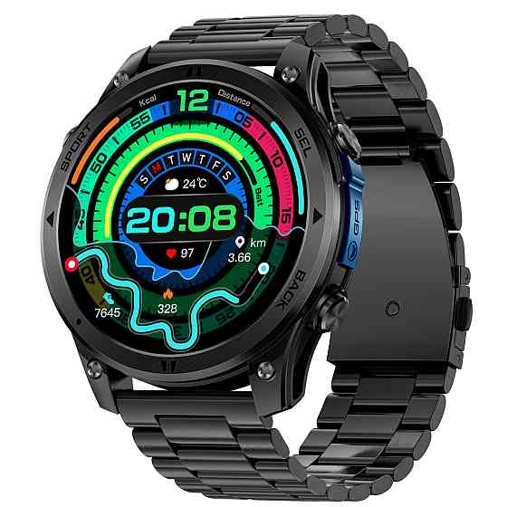 Умные смарт часы Smart Optimus GPS Steel с компасом (2 ремешка) Винница