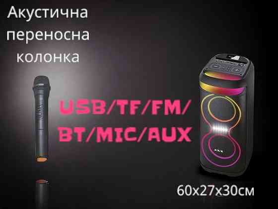 Акустична переносна колонка ZXX-5505 40Вт 6,5" 60х27х30см USB/TF/FM/BT/MIC/AUX Одеса