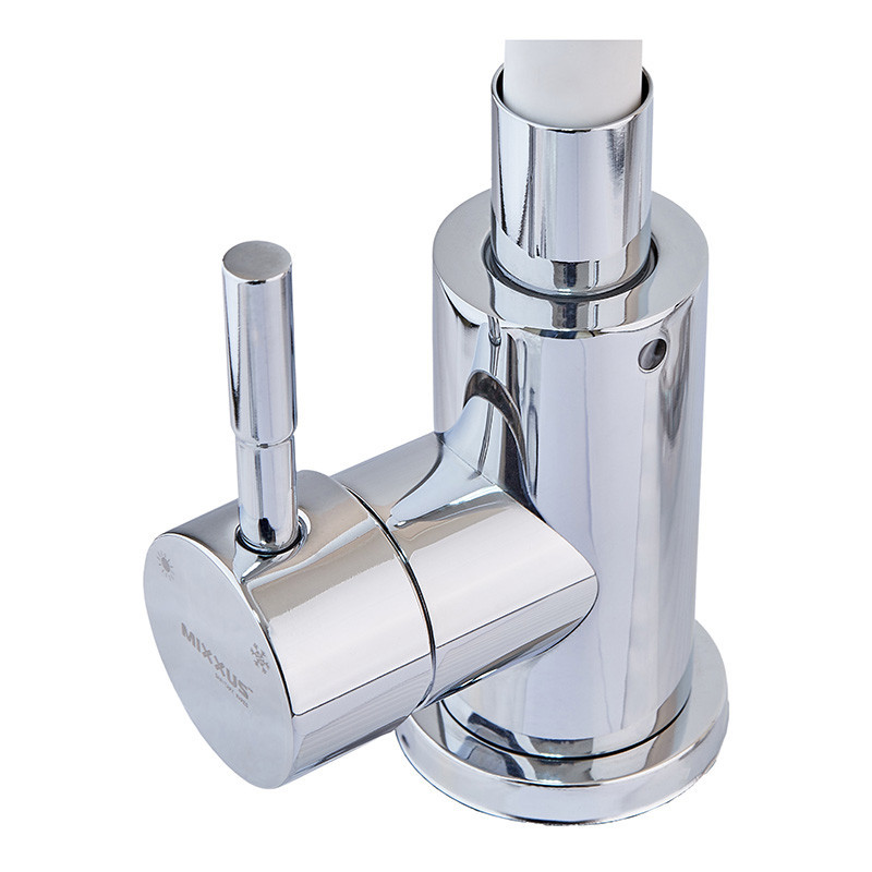 Кухонный смеситель Mixxus SUS-011 хром с белым отражающим покрытием (нержавеющая сталь) Харьков - изображение 3