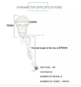 Лампа світлодіодна LED 5V 3W Київ - фото 3