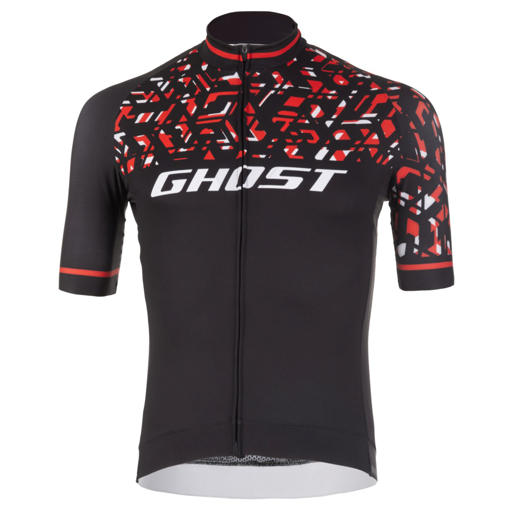 Джерси Ghost Factory Racing, Short, XL, черно-красно-белое Київ - фото 1