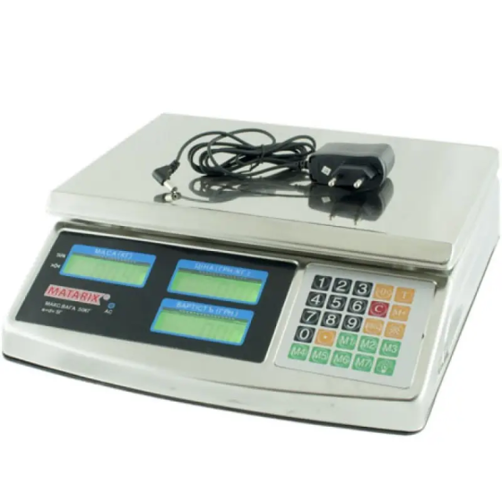 Торговые весы для взвешивания  MATARIX MX-413 50кг с двойным табло (покупатель - продавец) Одесса