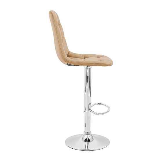 Стілець крісло барний м'який SplitDesign U Jasmine 24 Piastra Хром DL Бежевий Київ