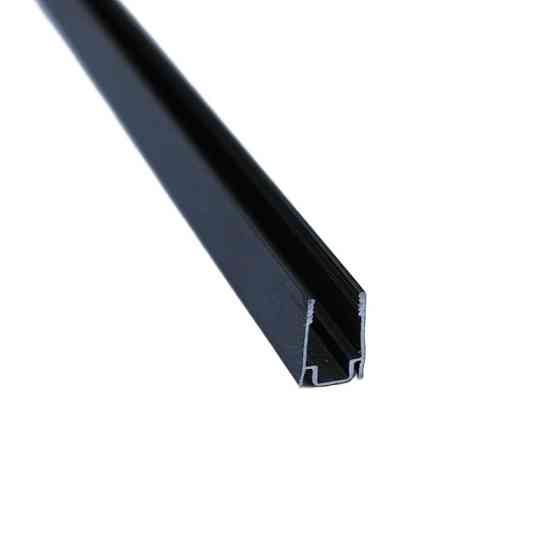 Профіль алюмінієвий для неонової LED стрічки 8х16 мм 2 м, накладний, чорний Дніпро