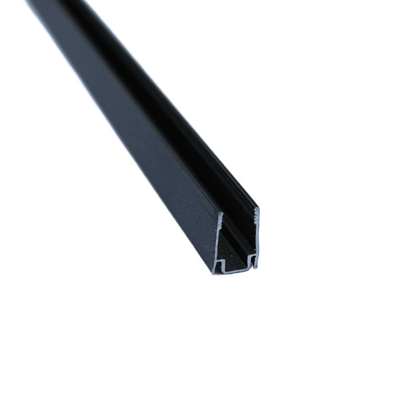 Профіль алюмінієвий для неонової LED стрічки 8х16 мм 2 м, накладний, чорний Дніпро - фото 1