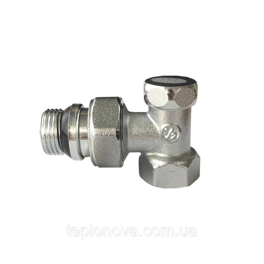 Кран радіаторний кутовий SOLOMON 1/2" з гумовим ущільнювачем 160405 під ключ Чернівці - фото 3