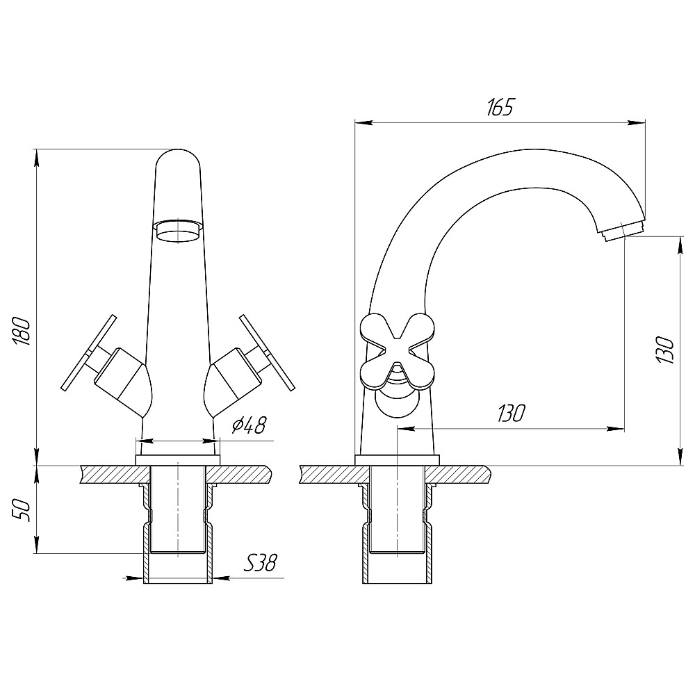 Змішувач для умивальника Globus Lux DUKAT-8 SD8-401 Луцк - изображение 6