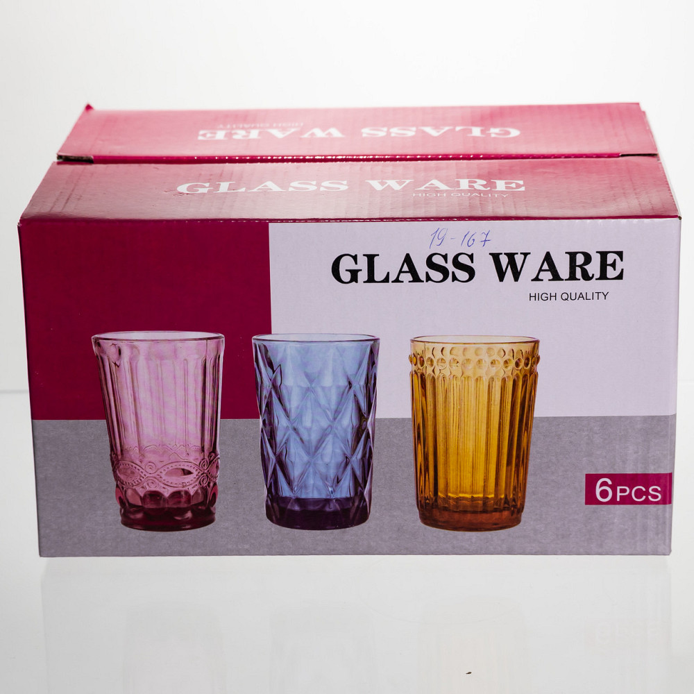 Набір скляних склянок 6 штук 350 мл для лимонадів соку води коктейлів склянки скляні для напоїв HP-19-167 Коломыя - изображение 4