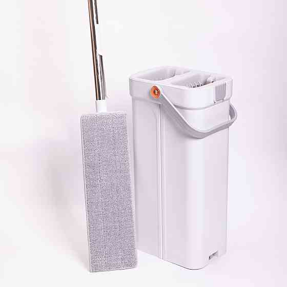 Household Набір для прибирання з плоскою шваброю та двосекційним відром з віджимом, насадка з м Коломия