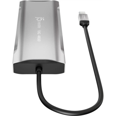 Концентратор J5create USB-C 9-in-1 2xUSB 3.2 + 2xUSB-C PD + 2xHDMI 4K + DisplayPort + SD/TF + RJ45 1000Mbps gray (JCD397-N) Винница - изображение 8