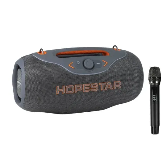 Портативна колонка Hopestar A6 CLUB Bluetooth 5.3, TWS, IPX6, RGB, 24000мА·год, з мікрофоном, сірий Одеса