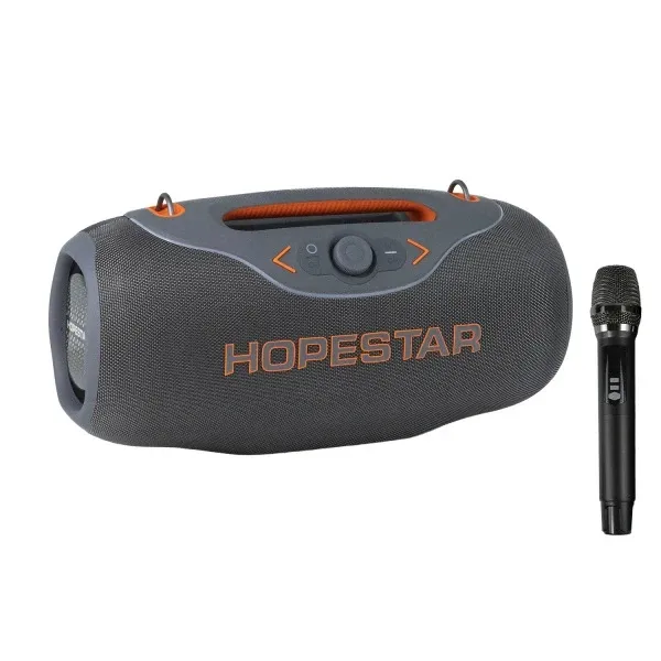 Портативная колонка Hopestar A6 CLUB Bluetooth 5.3, TWS, IPX6, RGB, 24000мАч, с микрофоном, серый Одесса - изображение 4