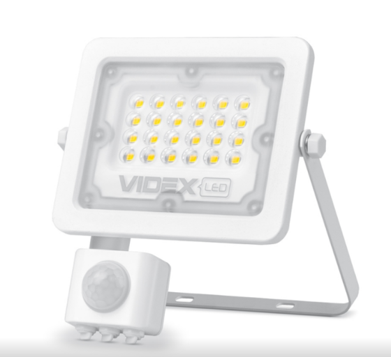 LED Прожектор 10W 5000К 220V з датчиком руху та освітлення білий VL-F2e105W-S Videx Житомир
