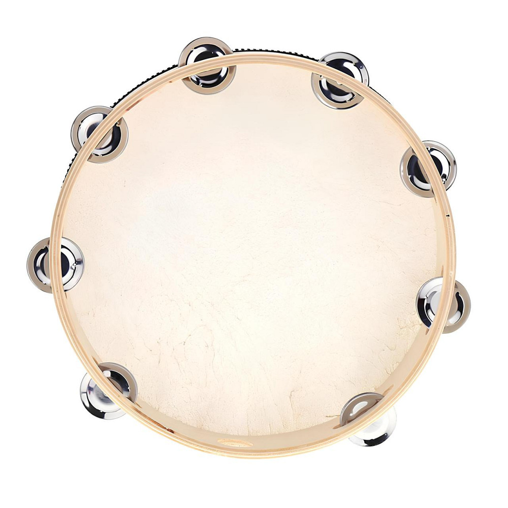 Бубен RESTEQ диаметр 25 см (10 дюймов) с металлическими звонцами — ударный музыкальный инструмент для музыкантов, оркестра, Киев - изображение 5