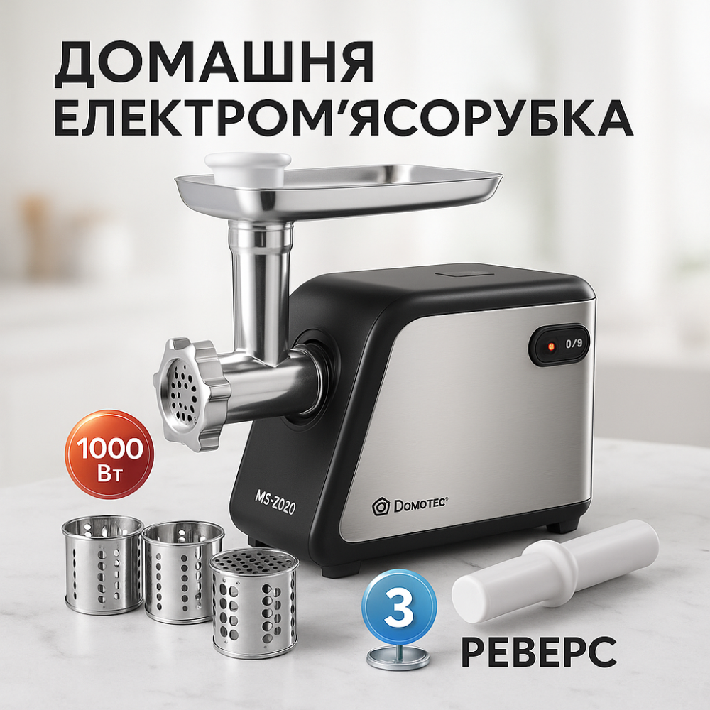 Бытовая универсальная мясорубка Domotec, Мясорубка высокой мощности, Мясорубки для ресторанов WG-31 Львов - изображение 15