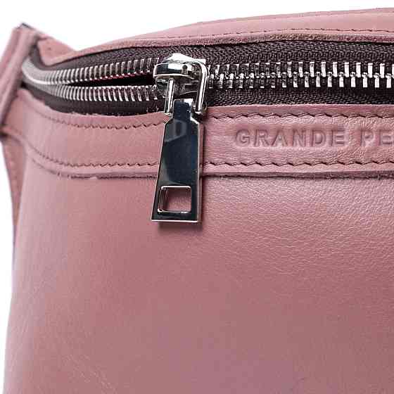 Цікава бананка для жінок з натуральної шкіри Бежевий (GRANDE PELLE) Київ