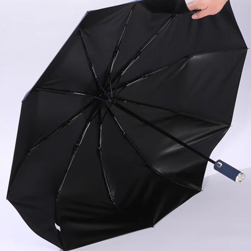 Зонт 98 см с Led-фонариком от дождя, солнца, диаметр, зонт автоматический,10 спиц, light-blue Каменец-Подольский - изображение 5