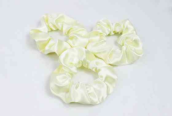 Набір гумок для волосся атласний Молочний Харків