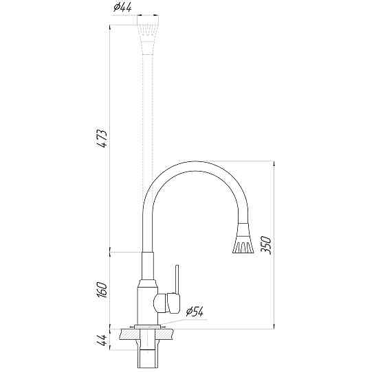 Кухонний змішувач ELLIPSE DCC-203SA-G03 Київ