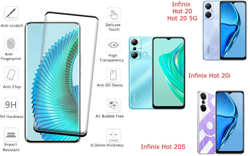 Захисне скло HyperGlass Pro для Infinix Hot 20, Hot 20 5G, Hot 20i, Hot 20S – максимальна чутливість та захист Київ - фото 2