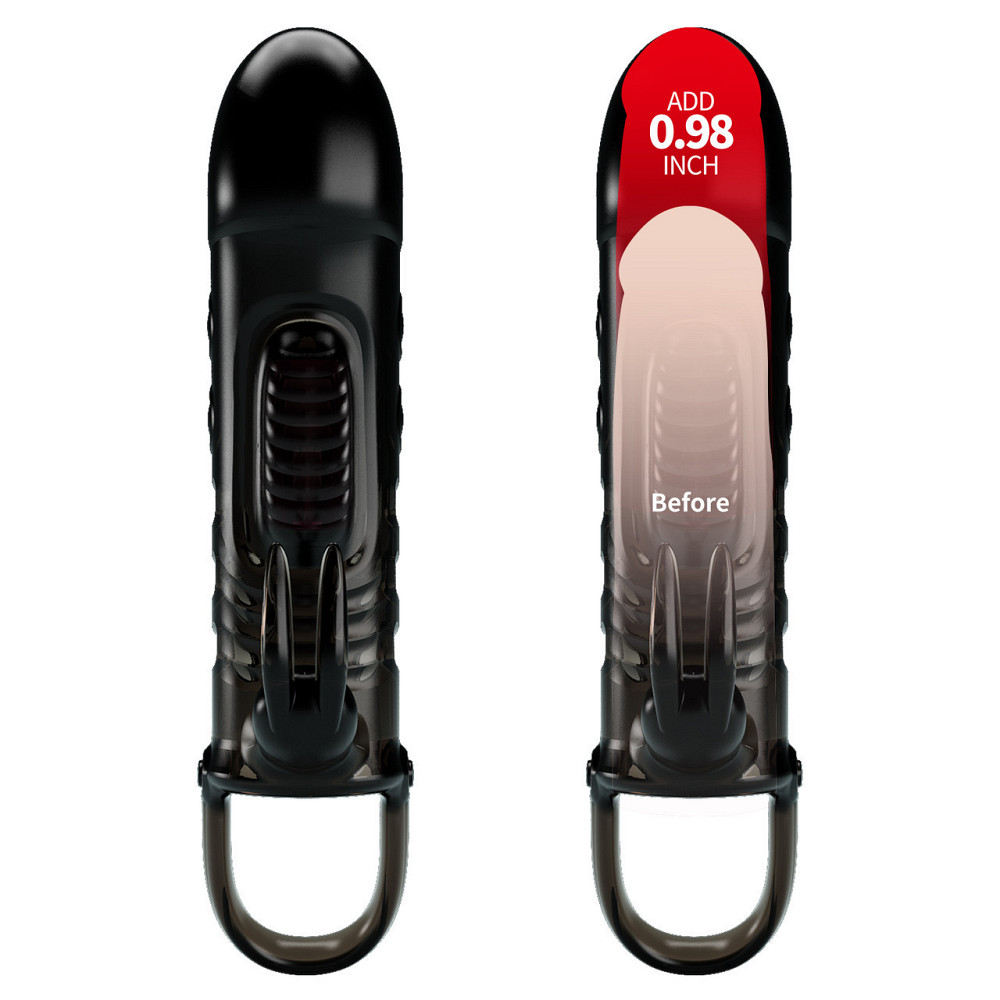 Насадка на член - Pretty Love Sloane Vibrating Penis Sleeve Black Sex Aura Київ - фото 7