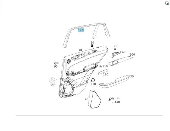 Mercedes-Benz  A2927370180 9051 Обшивка рами вікна задніх лівих дверей GLE Coupe C292 Одесса