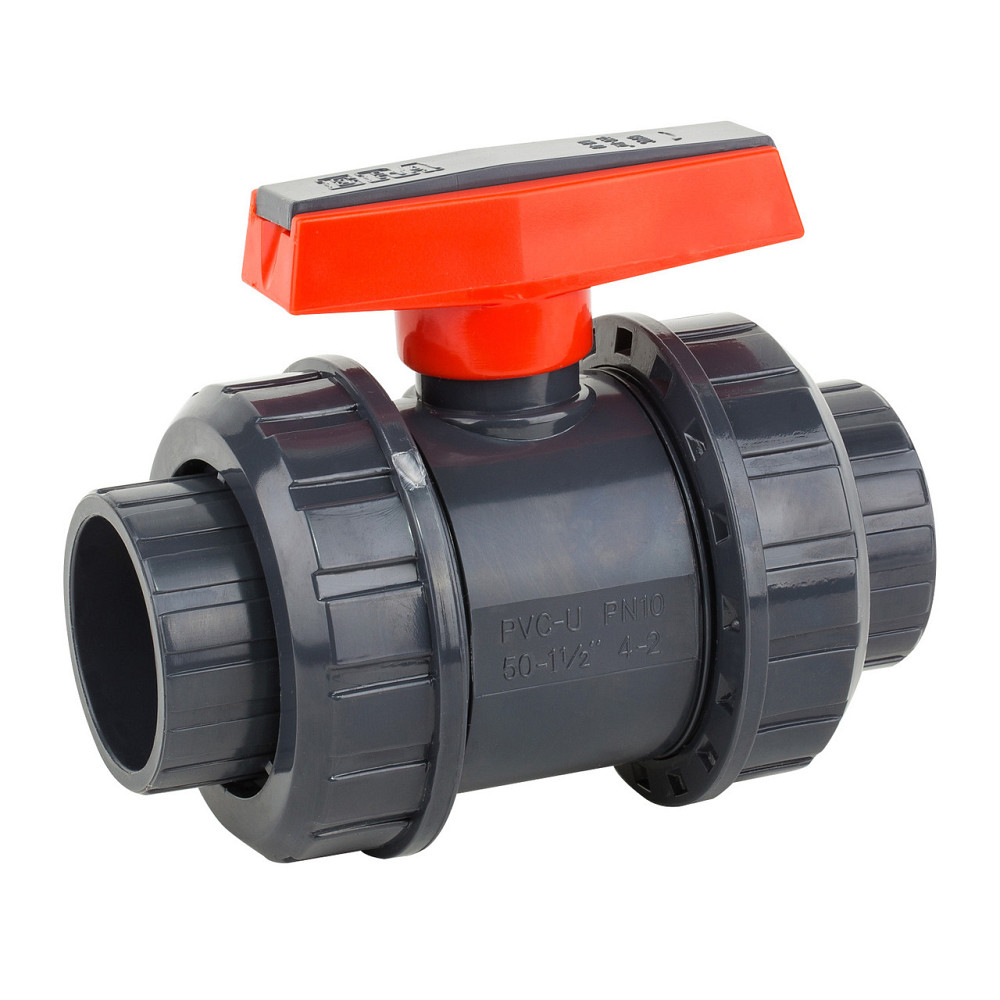 Кран кульовий ПВХ Era d63 мм під клей Київ - фото 1