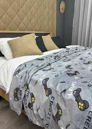 Плед-покривало Decorator WellSoft PLAYER 200х205 см з принтом "Геймпад" (87-191) Київ