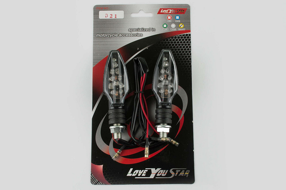 Повороти світлодіодні, стріла (пара) (mod:4) (чорні, біле скло) ST Київ - фото 1