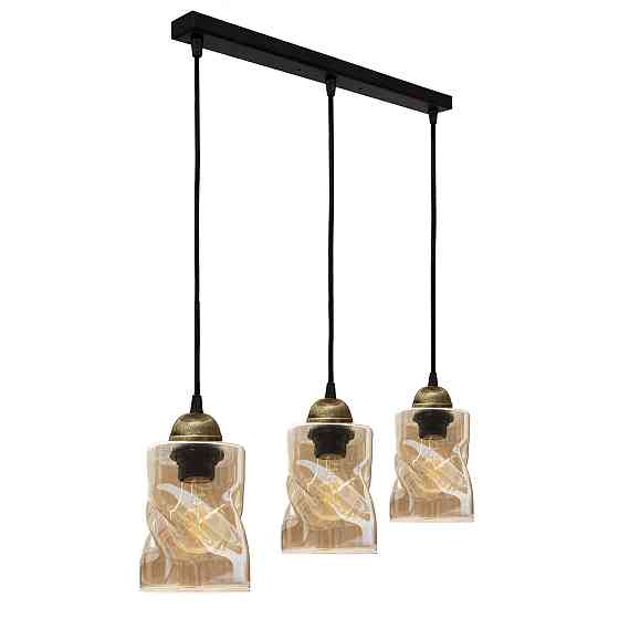 Светильник подвесной MSK Electric Tornado на планке под три лампы Е27 PL 20245-3 BK Одесса