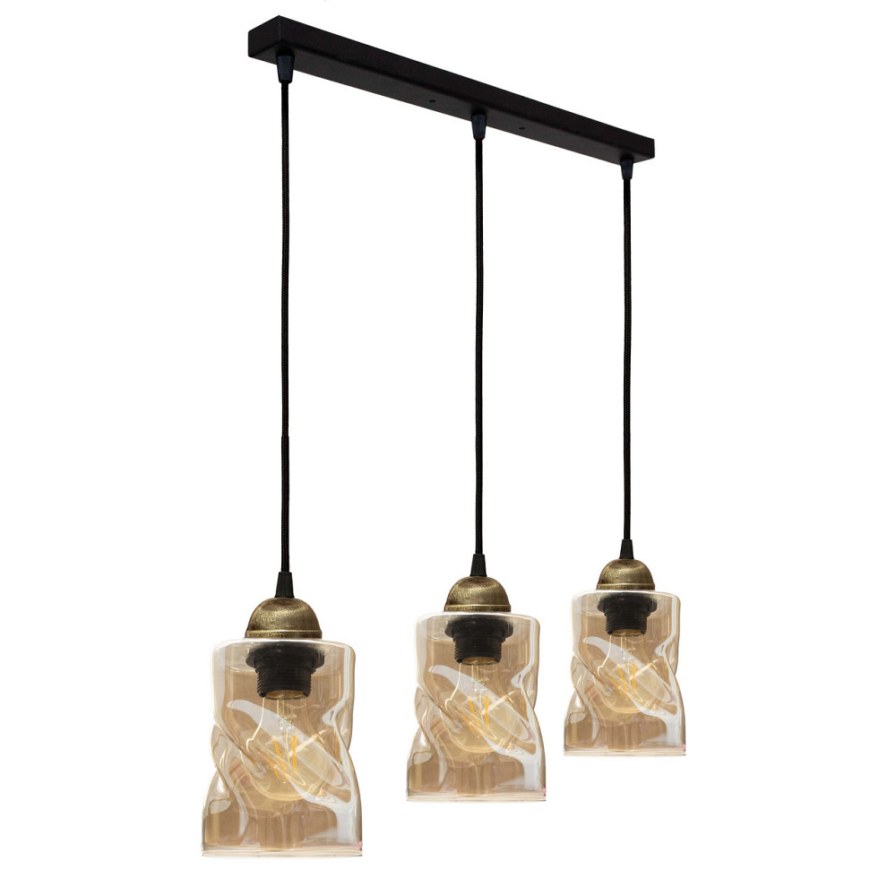 Светильник подвесной MSK Electric Tornado на планке под три лампы Е27 PL 20245-3 BK Одесса - изображение 4